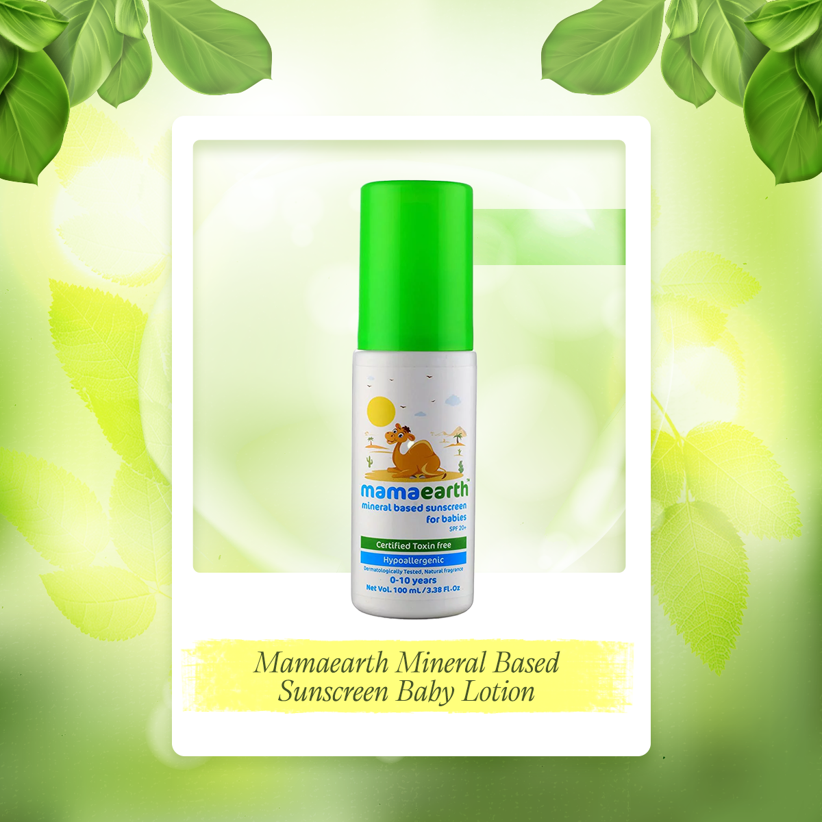 Picture of Mamaearth Mineral Based Sunscreen Baby Lotion SPF 20 Hypoallergenic-100ml