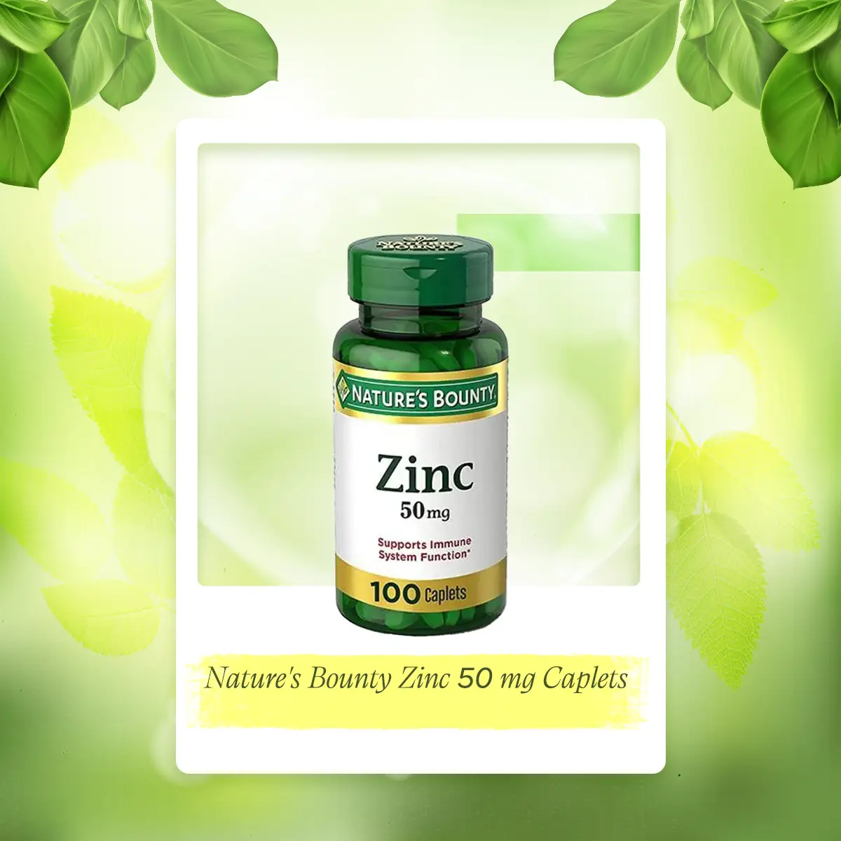Picture of প্রকৃতির বাউন্টি জিংক 50 mg ক্যাপলেট 100 গণনা