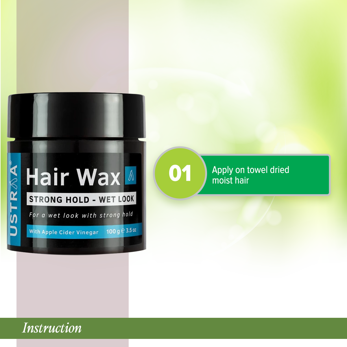 Picture of Ustraa Strong Hold Hair Wax-Wet Look-100g