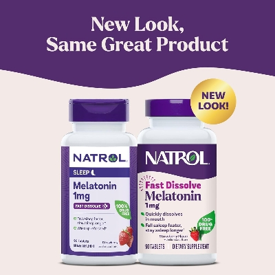 Picture of Natrol Melatonin Fast Dissolve Maximum Strength Strawberry Flavor 1mg-90 Count
