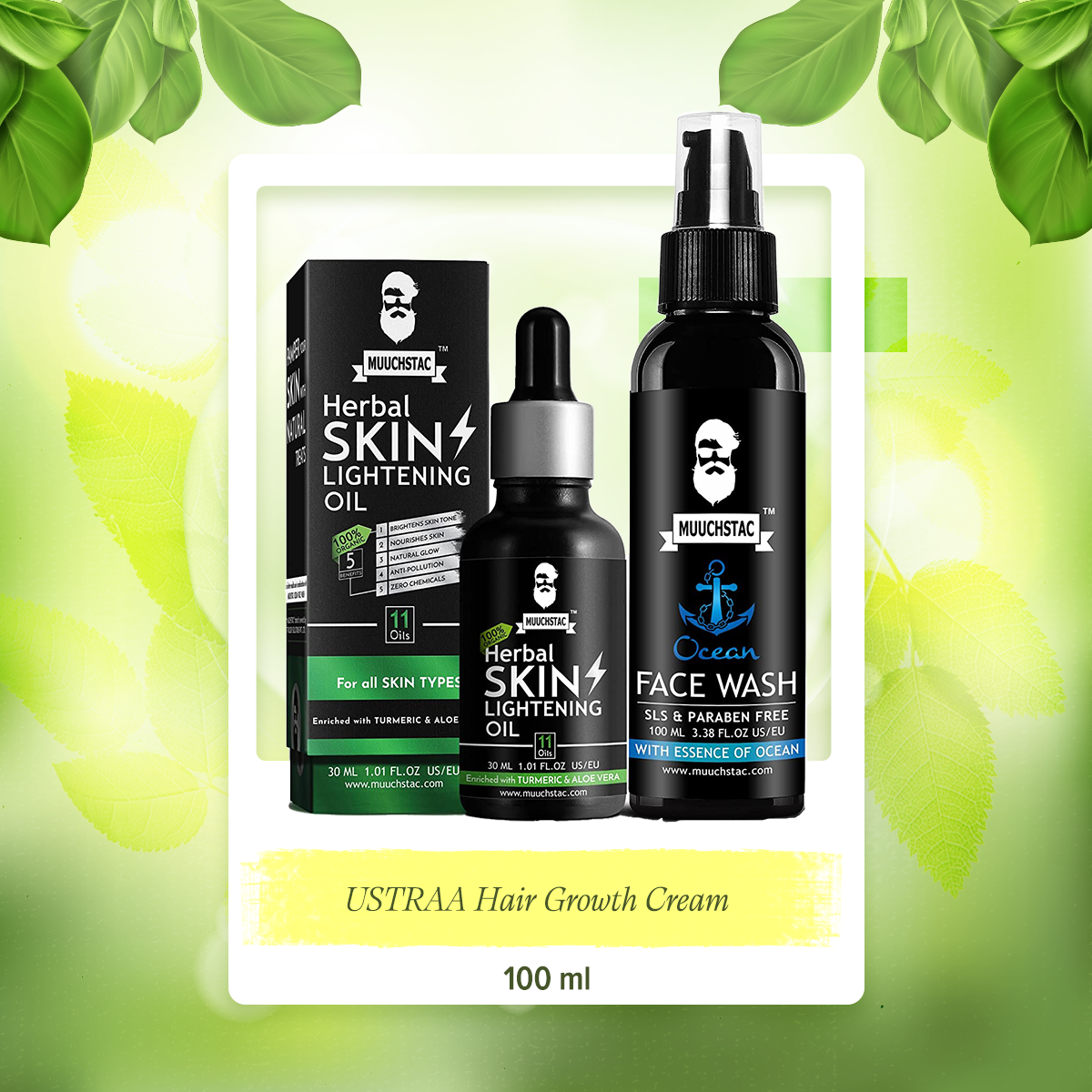 Picture of Muuchstac Face Care Kit - Skin Lightening Oil 30ml & Ocean Face Wash-100 ml