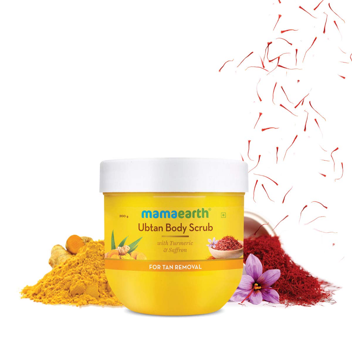 Picture of Mamaearth Ubtan Body Scrub with Turmeric and Saffron for Tan Removal -200 g