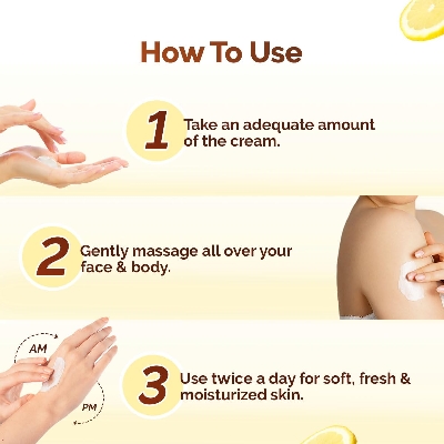 Picture of Mamaearth Vitamin C Daily Glow Light Moisturizing Cream with Vitamin C & Turmeric 200g | For Face, Hand & Body | 24H Moisturization | Quick Absorbing, Non-Greasy | Soft Moisturizer