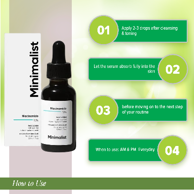 Picture of Minimalist 10% Niacinamide Face Serum for Acne Marks, Blemishes & Oil Balancing with Zinc | Skin Clarifying Anti Acne Serum for Oily & Acne Prone Skin -30 ml