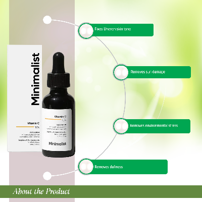 Picture of Minimalist 10% Vitamin C Face Serum for Glowing Skin (Beginner Friendly Potent Vitamin C Formula)