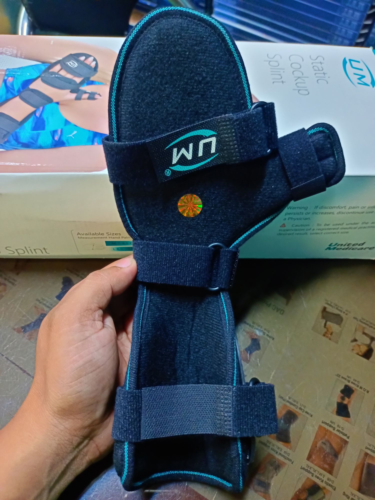 Picture of UM Static cockup splint,(with hand rest adjustable support)