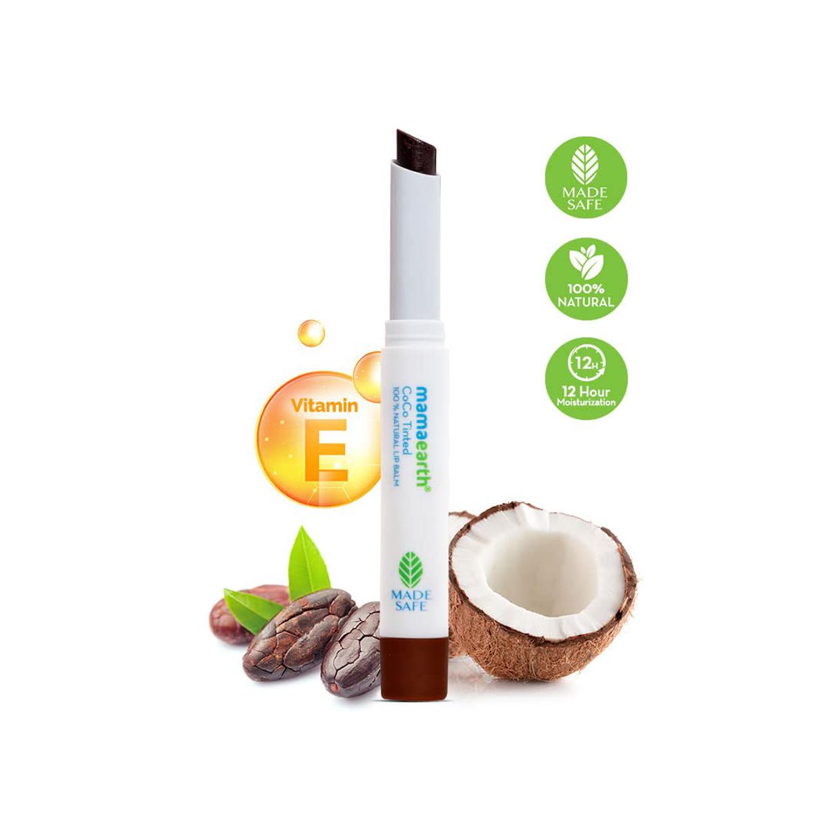 Picture of Mamaearth CoCo Tinted 100% Natural Lip Balm for women, with Cocoa and Vitamin E-2 g