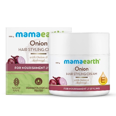 Picture of Mamaearth Onion Hair Styling Cram for Men with Onion & Redensyl for Nourishment & Styling- 100 g