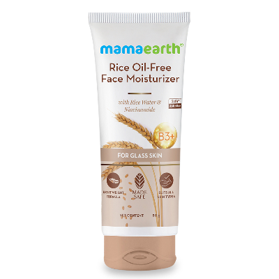 Picture of Mamaearth Rice Oil-Free Face Moisturizer for Oily Skin, With Rice Water & Niacinamide for Glass Skin-80 g