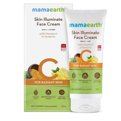 Picture of Mamaearth Skin Illuminate Face ointment, for skin brightening, with Vitamin C and Turmeric for Radiant Skin -80 g