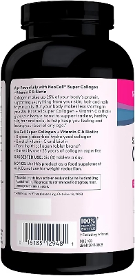 Picture of NeoCell Super Collagen With Vitamin C and Biotin, Skin, Hair and Nails Supplement, Includes Antioxidants, Tablet-360 tab