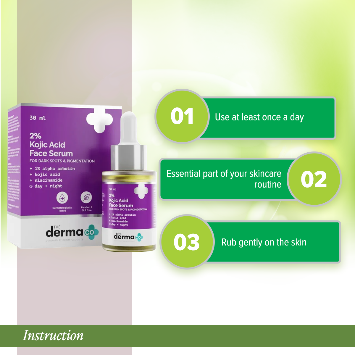 Picture of The Derma Co 2% KojicAcid Face Serum with 1% Alpha Arbutin & Niacinamide-30 ml