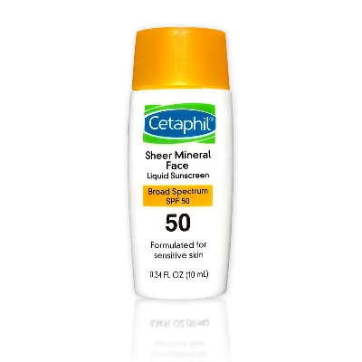 Picture of Cetaphil Sheer Mineral Face Liquid Sunscreen for Face & Body 0.34 Fl Oz-(10 ml)