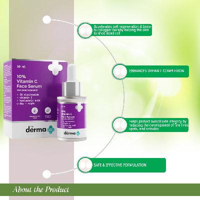 Picture of The Derma Co 10% Vitamin C Face Serum with Vitamin C-30 ml( packgaing may vary)