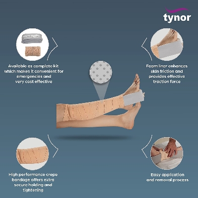 Picture of Tynor Skin traction set (Leg traction Adjustable pain relief)