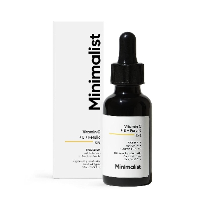 Picture of Minimalist Skin Brightening & Uneven Skin Tone Treating Vitamin C 16% Face Serum (Advanced) | Advanced Glowing Formula With Power of Vit C & E, Ferulic Acid & Fullerenes to boost radiance, Protects from Oxidative Stress & Improves Skin Texture