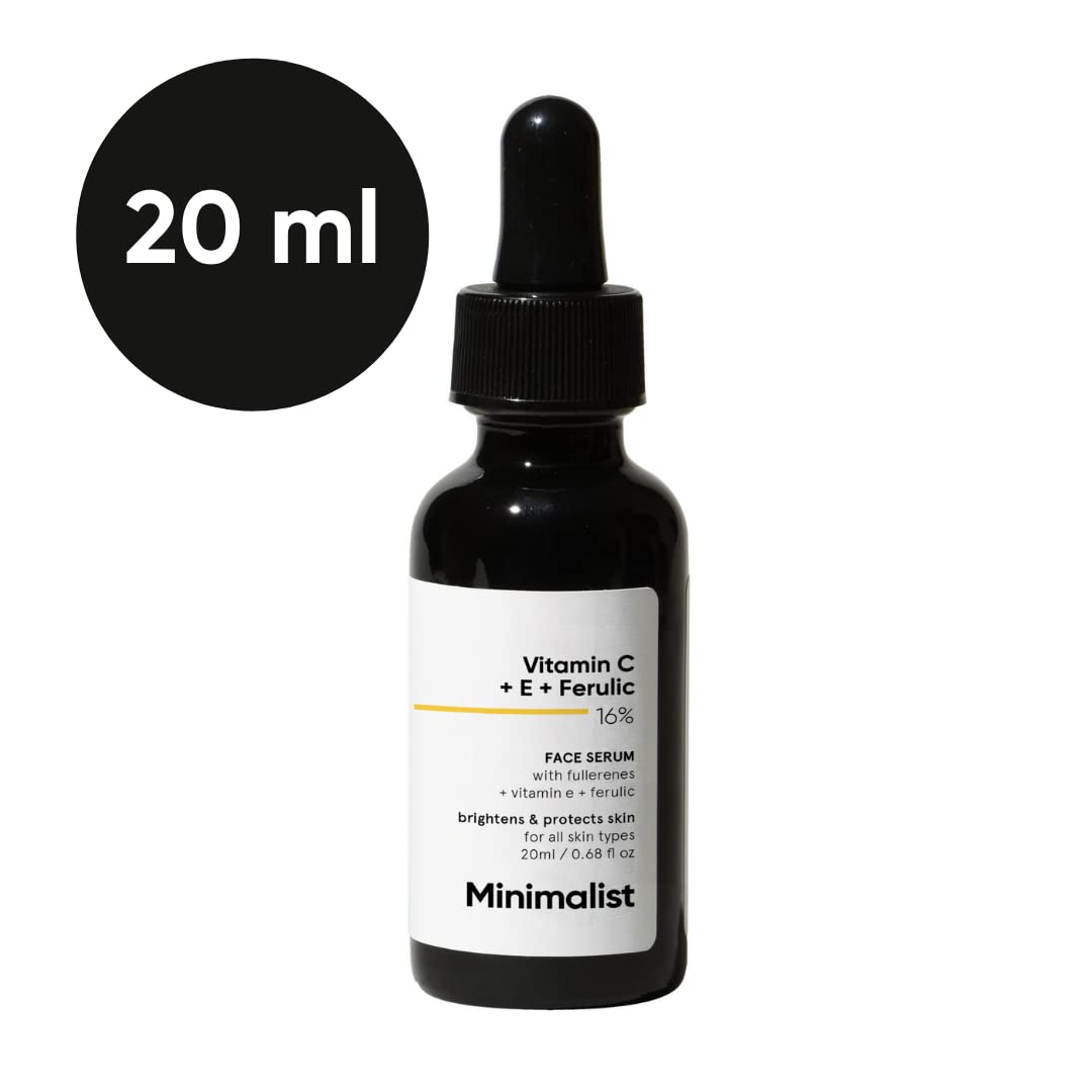 Picture of Minimalist Skin Brightening & Uneven Skin Tone Treating Vitamin C 16% Face Serum (Advanced) | Advanced Glowing Formula With Power of Vit C & E, Ferulic Acid & Fullerenes to boost radiance, Protects from Oxidative Stress & Improves Skin Texture