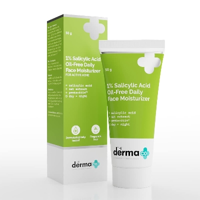 Picture of The Derma Co 1% Salicylic Acid Oil-Free Face Moisturizer Active Acne - 50g