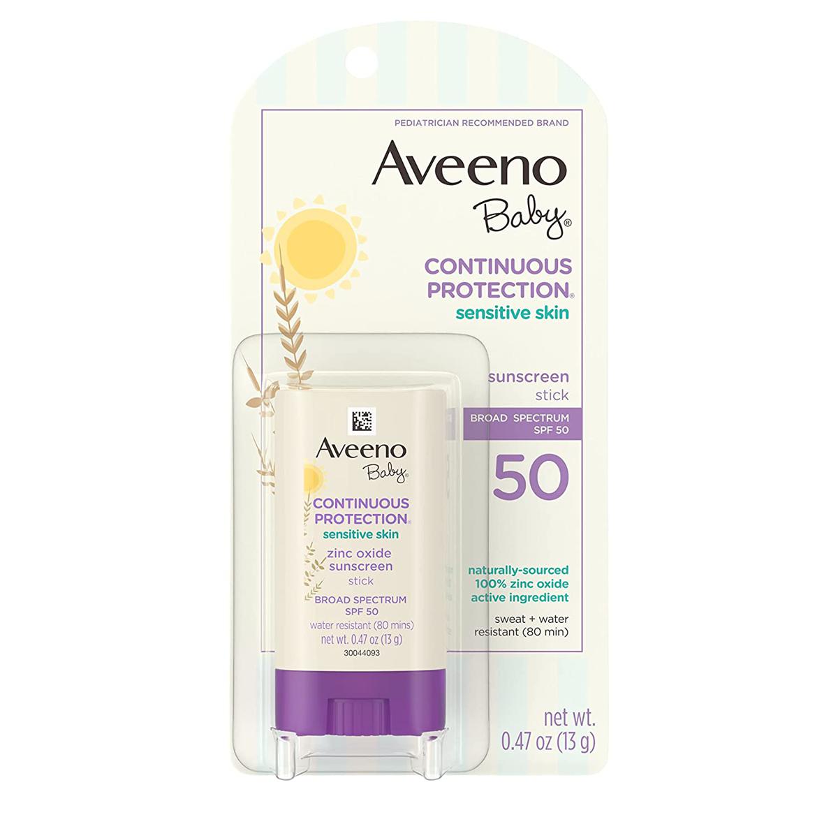 Picture of Aveeno Baby Continuous Protection Mineral Sunscreen Stick-13g