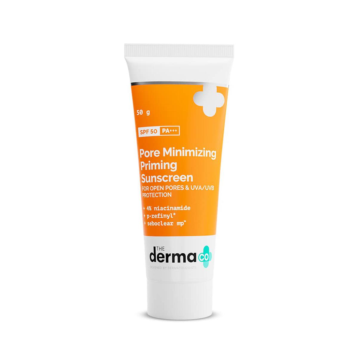 Picture of The Derma Co Pore Minimizing Priming Cream Sunscreen with SPF 50-50 gram