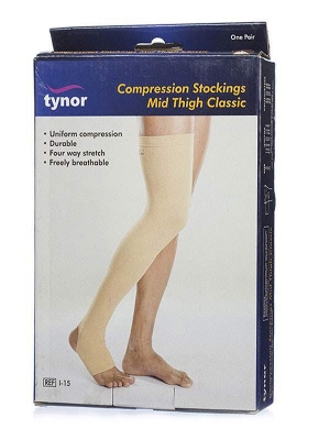Picture of Tynor Compression stockings -Thigh Lenght Open Toe,With presser garmanc Adjustable