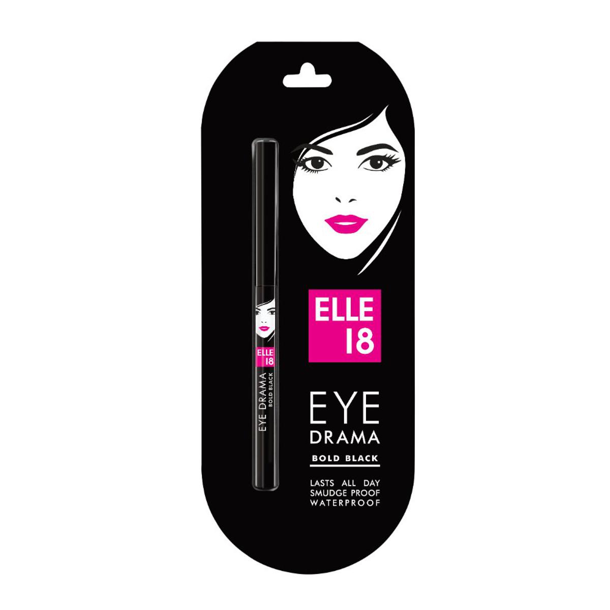 Picture of Elle 18 Eye Drama Kajal, Super Black Matte Finish