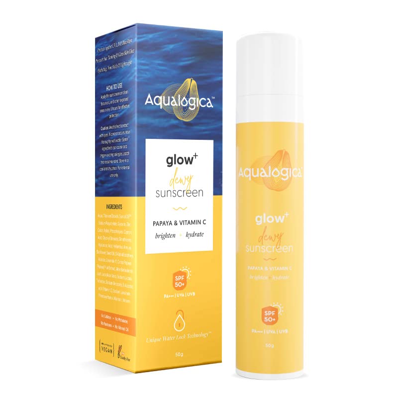 Picture of Aqualogica Glow+ Dewy Sunscreen SPF 50 PA+++ For UVA/B & Blue Light Protection-50 gram