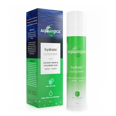 Picture of Aqualogica Hydrate+ Sunscreen with SPF 50 For UVA/B & Blue Light Protection Gel- 50G