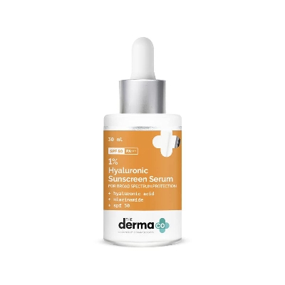 Picture of The Derma Co 1% Hyaluronic Acid Sunscreen Serum with SPF 50-30 ml