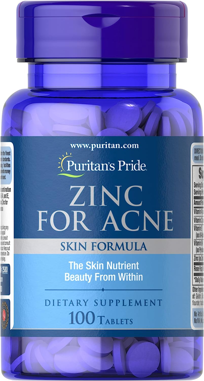 Picture of Puritan's Pride Zinc for Acne -100 Tablet
