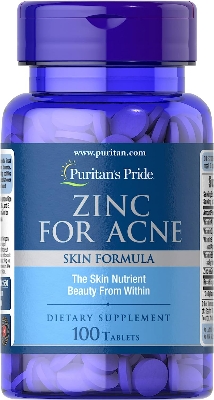 Picture of Puritan's Pride Zinc for Acne -100 Tablet