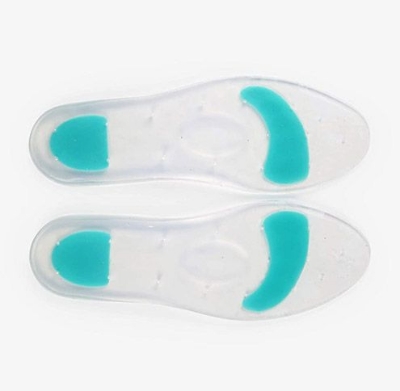 Picture of UM Silicone Elastomer Insole (The green gel inserts relief pressure on painful heel area)