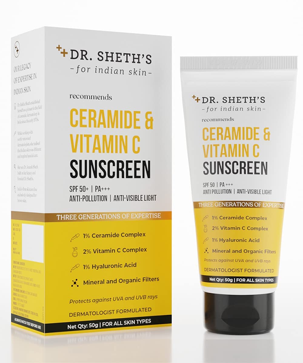 Picture of Dr. Sheth's Ceramide & Vitamin C Sunscreen SPF 50+ PA+++-50 gram