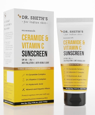Picture of Dr. Sheth's Ceramide & Vitamin C Sunscreen SPF 50+ PA+++-50 gram