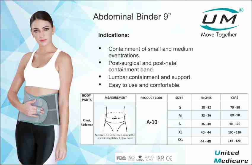 Picture of UM Abdominal Binder 9" For Waist support Pain Relief Belt.For men & Wamen