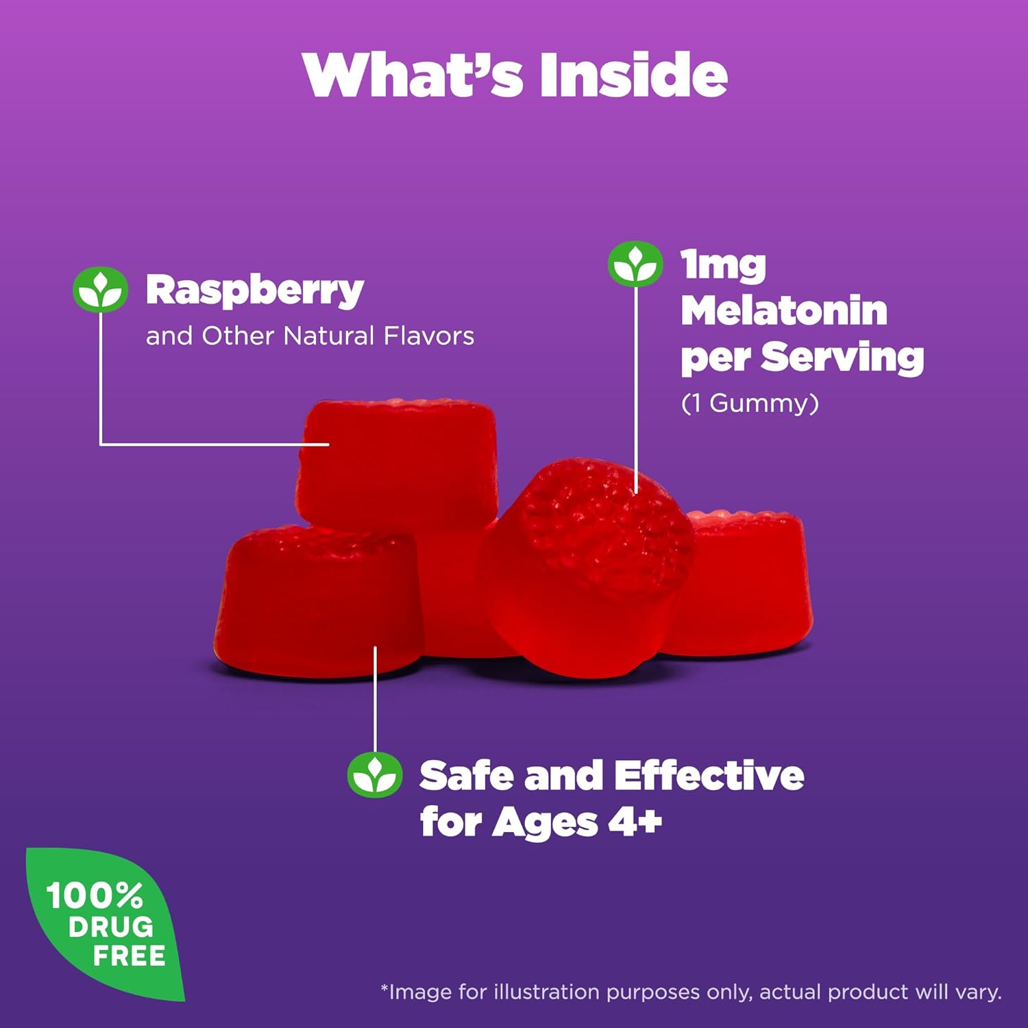 Picture of Natrol Kids Melatonin Gummy 90 Berry Flavored Gummies