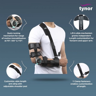 Picture of Tynor Rom Elbow Brace | Controlled Elbow Immobilization