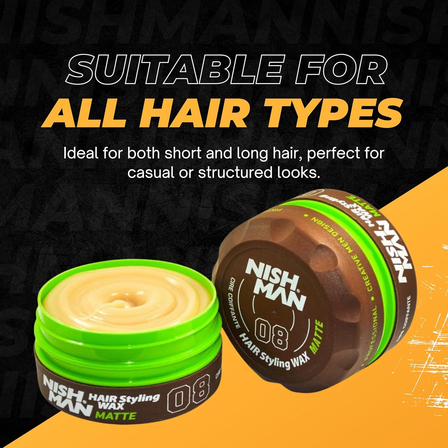 Picture of Nishman Hair Styling Hair Wax Matte: Matte Finish