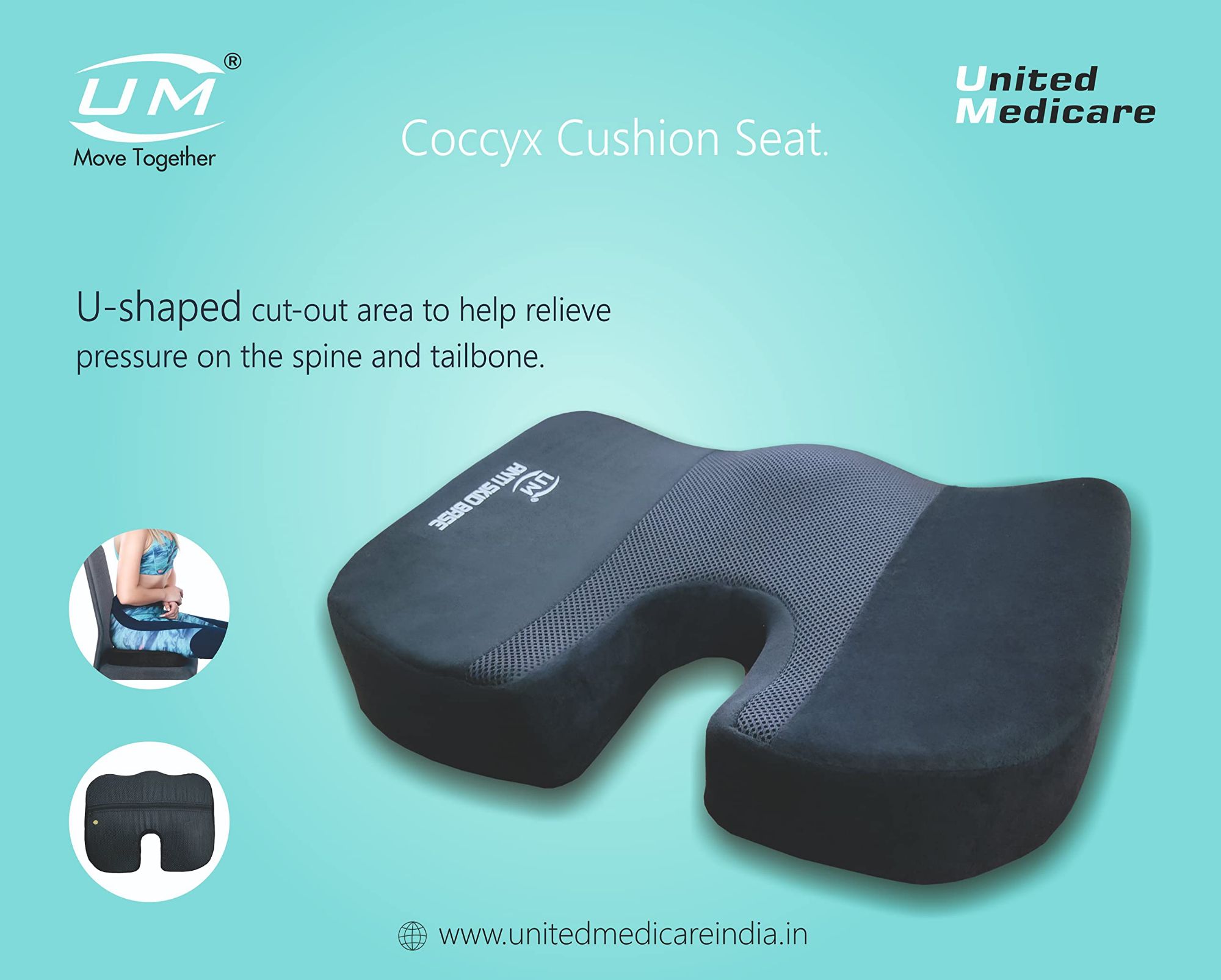 Picture of UM Coccxy cushion seat (Universel size) Premium Quality Product  Back / Lumbar support