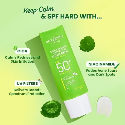 Picture of Dot & Key CICA Calming Niacinamide Sunscreen SPF 50 PA+++-50 gram(Seal open box)