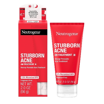 Picture of Neutrogena Stubborn Acne AM Face Treatment with 2.5% Micronized Benzoyl Peroxide Acne Medicine-56 gram