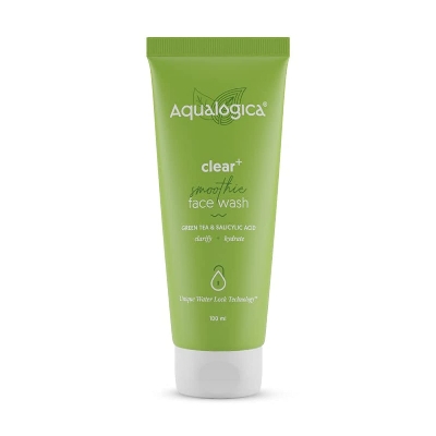 Picture of Aqualogica Clear+ Smoothie Face Wash with Green Tea & Hyaluronic Acid - Facial Cleanser for Men & Women | For Oily & Acne Prone Skin -100 ml