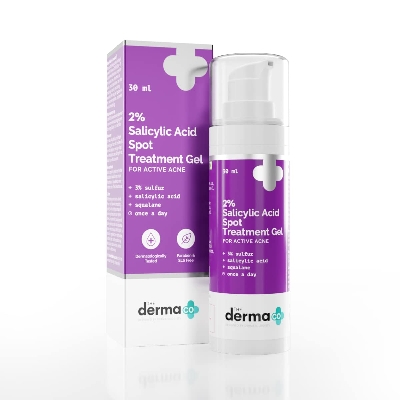 Picture of The Derma Co 2% Salicylic Acid Spot Treatment Gel for Acne-Prone Skin - 30 ml