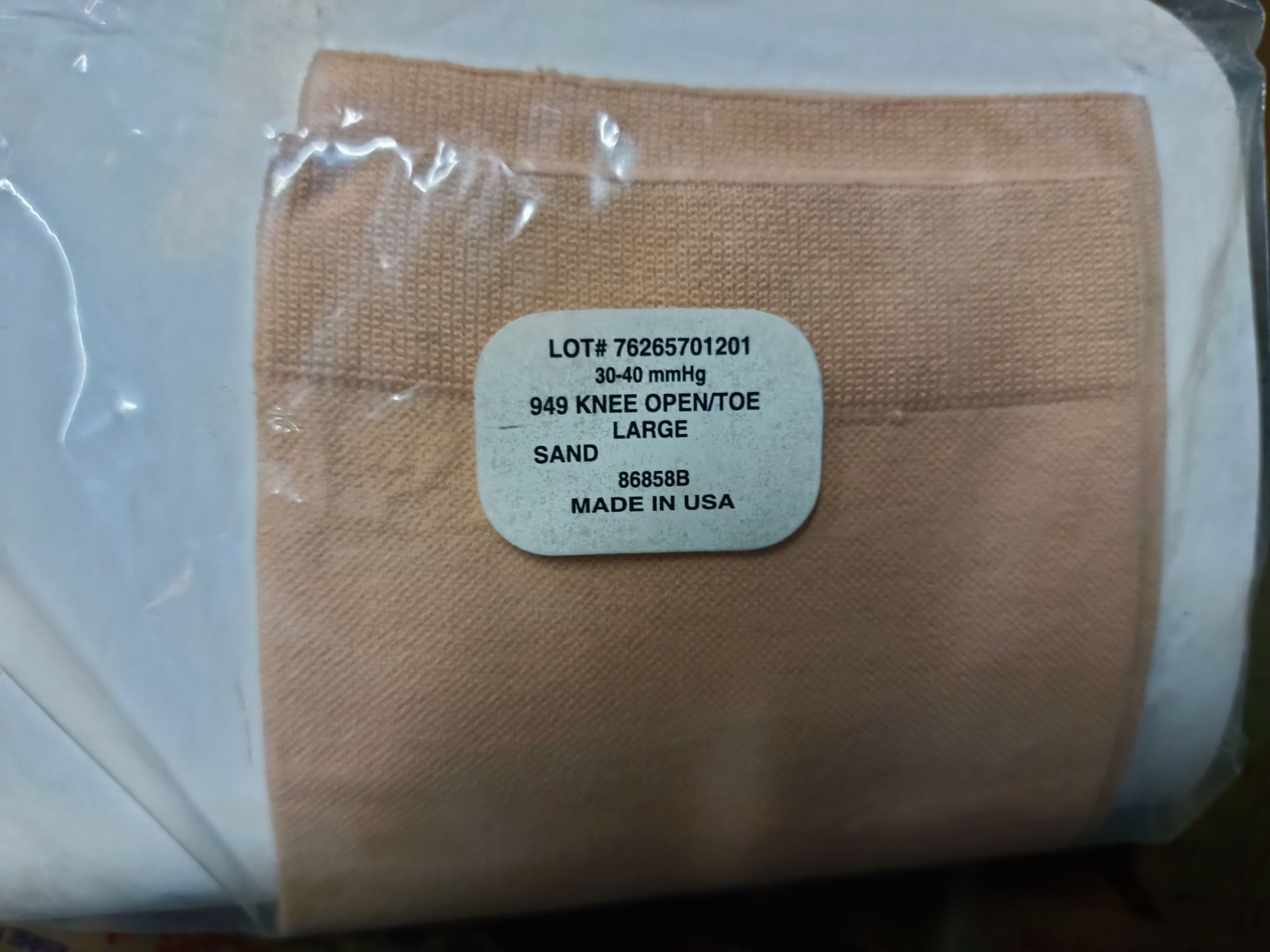 Picture of Therafirm Knee High Compression Stockings 30-40 mmgh