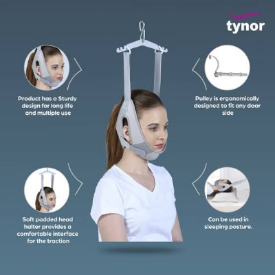 Picture of tynor cervical traction kit (setting) with weight bag