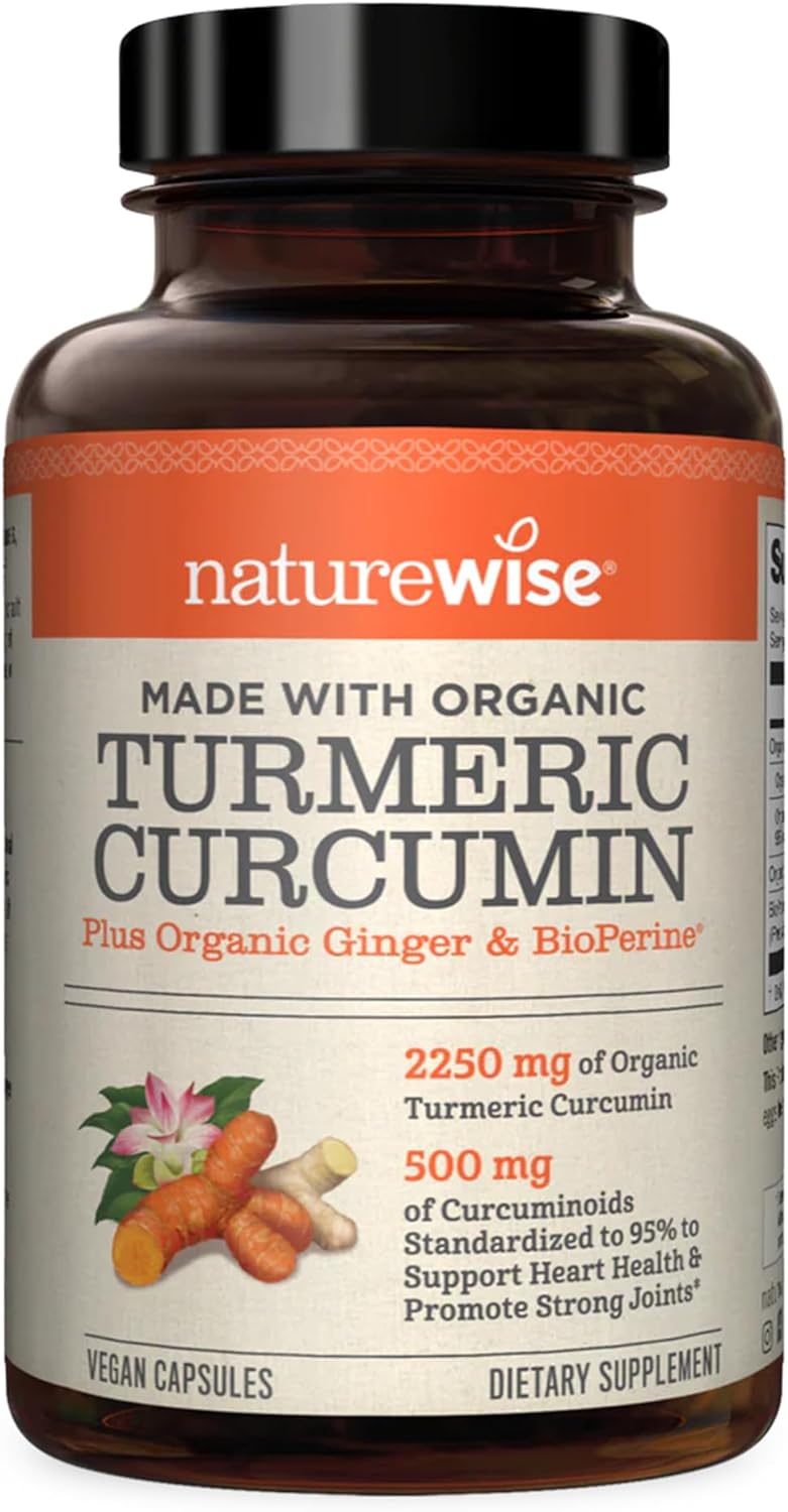 Picture of NatureWise Curcumin Turmeric 2250mg | 95% Curcuminoids & BioPerine Black Pepper Extract -90 counts