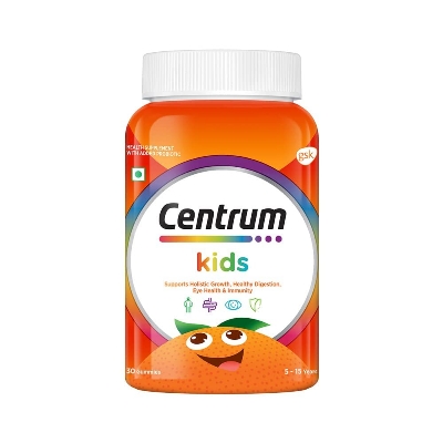 Picture of Centrum Kids, World's No.1 Multivitamin with Probiotics, Vitamin C & 11 other nutrients for Immunity, Healthy Digestion & Eye Health (Veg)- 30 Gummies