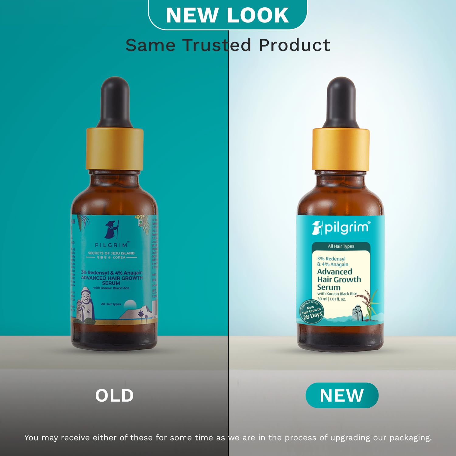 Picture of Pilgrim Redensyl 3% + Anagain 4% Advanced Hair Growth Serum With Natural Ingredients For Unisex-30ml