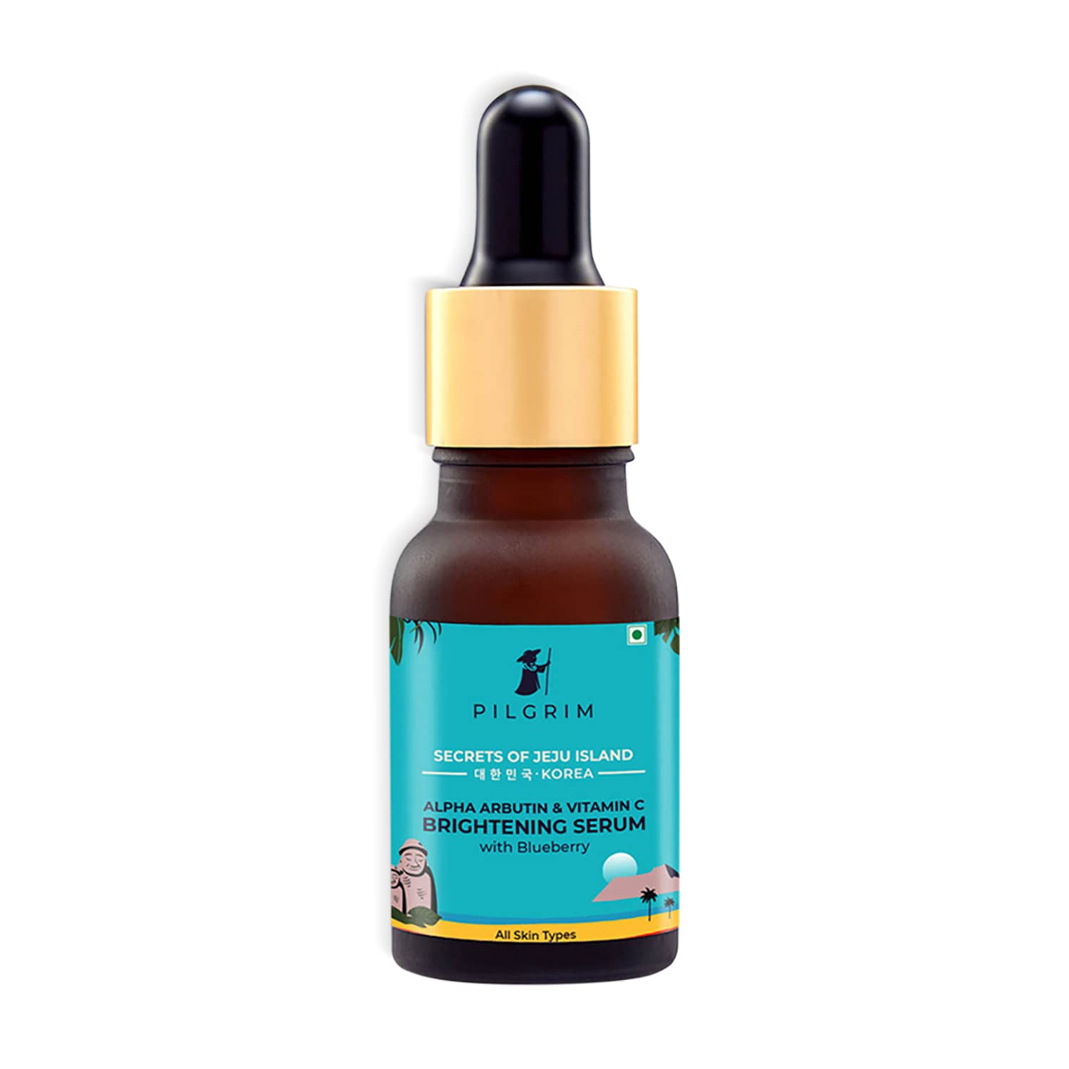 Picture of Pilgrim Korean 2% Alpha Arbutin & 3% Vitamin C Brightening Face Serum (Mini - 5 ml) for glowing skin