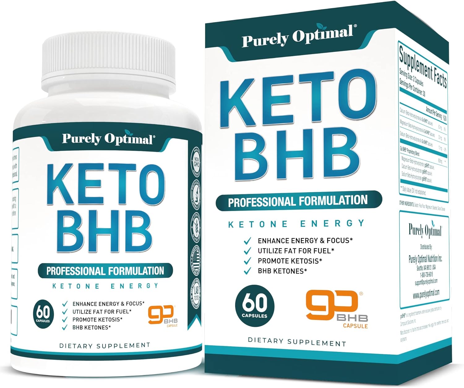 Picture of Purely Optimal Premium Keto Diet fat burner-30 days supply